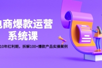 电商爆款运营系统课：迎接未来10年红利期，拆解100+爆款产品实操案例 - 中创网-中创网