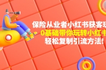 保险从业者的小红书获客玩法：0基础带你玩转小红书 轻松复制引流方法 - 中创网-中创网