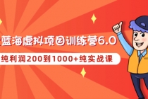 黄岛主《淘宝蓝海虚拟项目陪跑训练营6.0》每天纯利润200到1000+纯实战课 - 中创网-中创网