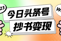 外面收费588的最新头条号软件自动抄书变现玩法，单号一天100+ - 中创网-中创网