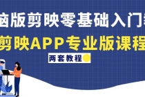 电脑版剪映零基础入门教程+剪映APP专业版课程 - 中创网-中创网