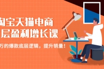 淘宝天猫电商七层盈利增长课：月入N万的爆款底层逻辑，提升销量！ - 中创网-中创网