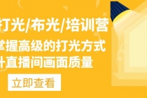 主播/打光/布光/培训营：让你掌握高级的打光方式，提升直播间画面质量 - 中创网-中创网