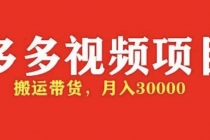多多带货视频快速50爆款拿带货资格，搬运带货 月入3w【全套脚本+详细玩法】 - 中创网-中创网