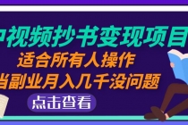 中视频抄书变现项目：适合所有人操作，当副业月入几千没问题！ - 中创网-中创网