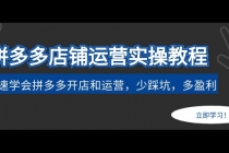 拼多多店铺运营实操教程：快速学会拼多多开店和运营，少踩坑，多盈利 - 中创网-中创网