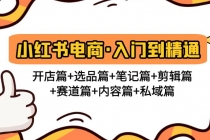 小红书电商入门到精通 开店篇+选品篇+笔记篇+剪辑篇+赛道篇+内容篇+私域篇 - 中创网-中创网