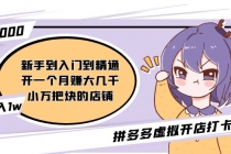 拼多多虚拟开店打卡群：入门到精通2月26更新 - 中创网-中创网
