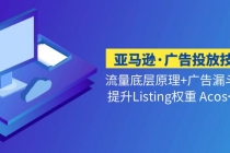 亚马逊·广告投放技巧流量底层+广告漏斗逻辑+提升Listing权重 Acos<10% - 中创网-中创网