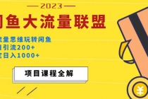 价值1980最新闲鱼大流量联盟玩法，单日引流200+，稳定日入1000+ - 中创网-中创网