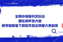全网中视频另类玩法，都在闷声发大财，附带破解版下载软件加全网最大素材库 - 中创网-中创网