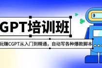 2023最新CGPT培训班：玩赚CGPT从入门到精通 自动写各种爆款脚本(3月23更新) - 中创网-中创网