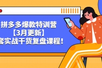 拼多多爆款特训营【3月更新】，全套实战干货​复盘课程！ - 中创网-中创网