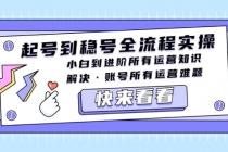 起号到稳号全流程实操，小白到进阶所有运营知识，解决·账号所有运营难题 - 中创网-中创网