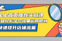 淘宝上首页/推荐实战课：0基础轻松学会流量运营规划，快速提升店铺流量！ - 中创网-中创网