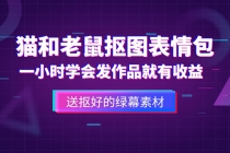 外面收费880的猫和老鼠绿幕抠图表情包视频制作，一条视频变现3w+教程+素材 - 中创网-中创网