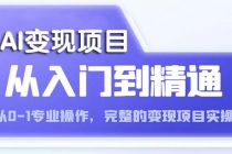 AI从入门到精通 从0-1专业操作，完整的变现项目实操 - 中创网-中创网