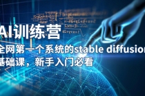 【AI训练营】全网第一个系统的stable diffusion基础课，新手入门必看 - 中创网-中创网