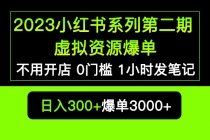 2023小红书系列第二期 虚拟资源私域变现爆单，不用开店简单暴利0门槛发笔记 - 中创网-中创网