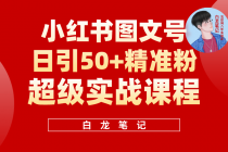 小红书图文号日引50+精准流量，超级实战的小红书引流课，非常适合新手 - 中创网-中创网
