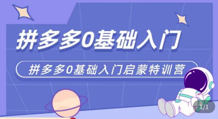 图片[1]-六一电商·拼多多运营0-1实操特训营，拼多多从基础到进阶的可实操玩法 - 中创网-中创网