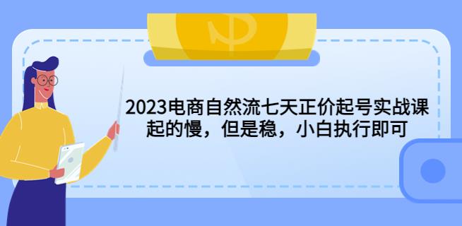 2023电商自然流七天正价起号实战课：起的慢，但是稳，小白执行即可！ - 中创网-中创网