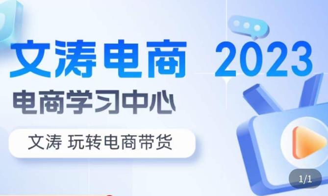 文涛电商·7天零基础自然流起号，​快速掌握店铺运营的核心玩法，突破自然展现量，玩转直播带货 - 中创网-中创网