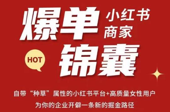 无畏·小红书商家爆单锦囊，掌握小红书各大规则，快速精准抢占行业和市场 - 中创网-中创网