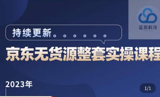蓝七·2023京东店群整套实操视频教程，京东无货源整套操作流程大总结，减少信息差，有效做店发展 - 中创网-中创网