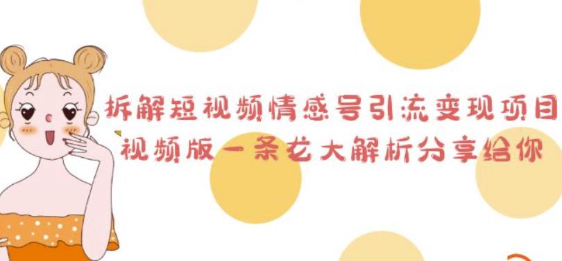 拆解短视频情感号引流变现项目，视频版一条龙大解析分享给你 - 中创网-中创网