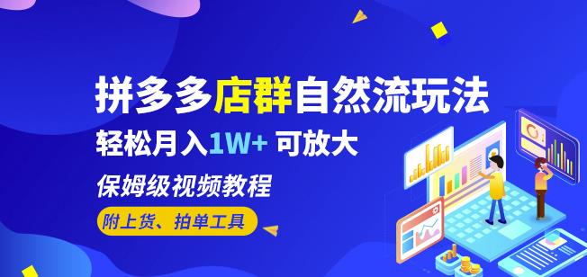 图片[1]-拼多多店群自然流玩法，轻松月入1W+保姆级视频教程（附上货、拍单工具） - 中创网-中创网