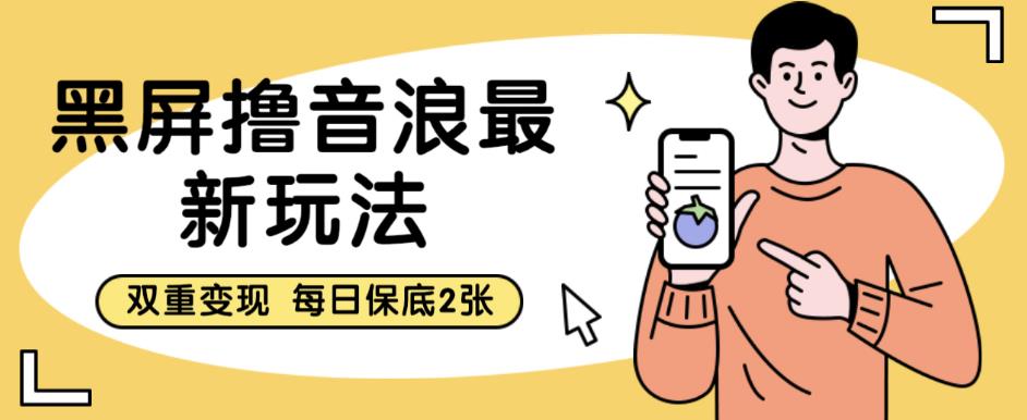 黑屏撸音浪最新玩法，双重变现，每日保底2张【揭秘】 - 中创网-中创网