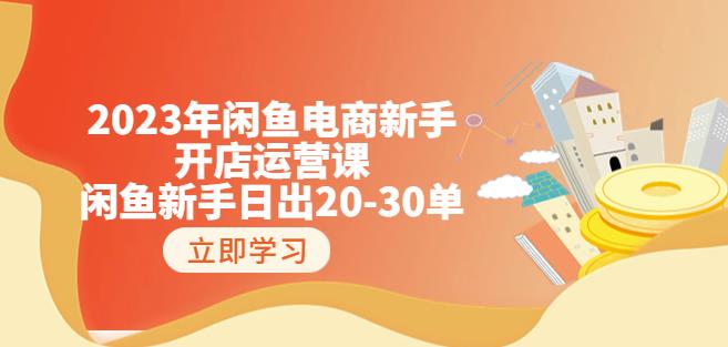 2023年闲鱼电商新手开店运营课：闲鱼新手日出20-30单（18节-实战干货） - 中创网-中创网