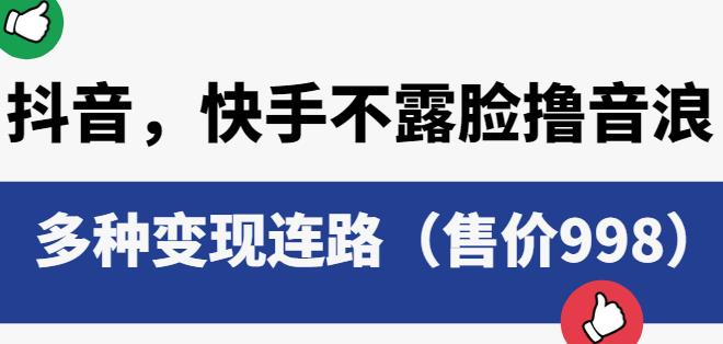 图片[1]-抖音快手不露脸撸音浪项目，多种变现连路（售价998） - 中创网-中创网