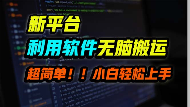 新平台用软件无脑搬运，月赚10000+，小白也能轻松上手 - 中创网-中创网