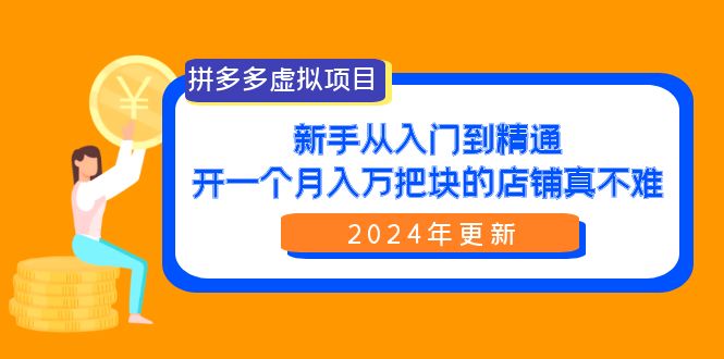 拼多多虚拟项目：入门到精通，开一个月入万把块的店铺 真不难 - 中创网-中创网