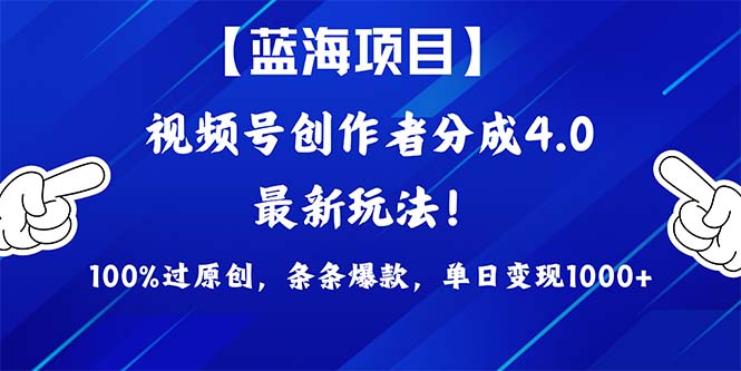 2024蓝海项目视频号，最新方法， 100%过原创，条条爆款，单日变现1K+，… - 中创网-中创网