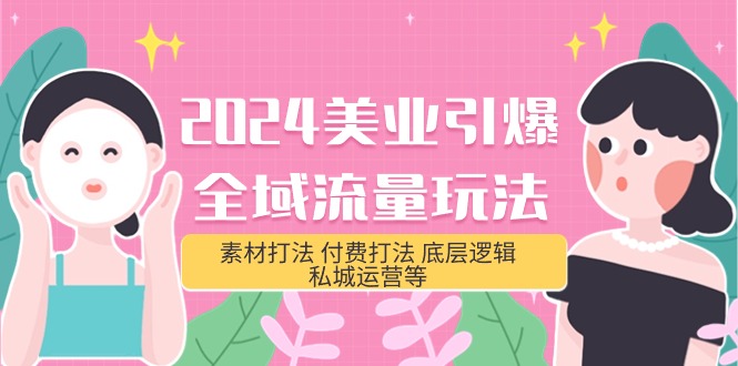 2024美业-引爆全域流量玩法，素材打法 付费打法 底层逻辑 私城运营等(31节) - 中创网-中创网