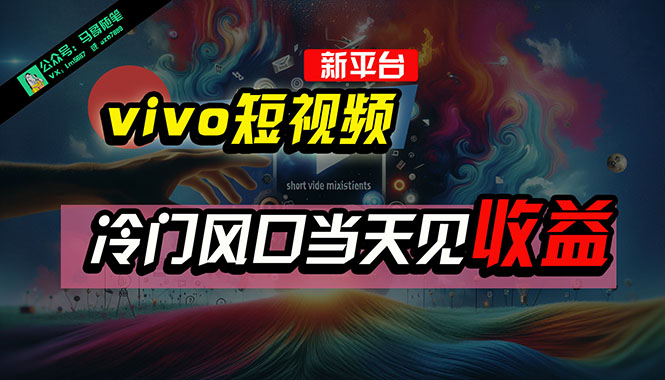 图片[1]-全新平台vivo短视频，新风口AI混剪无脑搬运，冷门风口当天见收益，7天… - 中创网-中创网