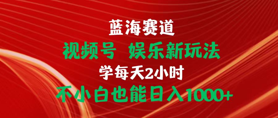 蓝海赛道视频号 娱乐新玩法每天2小时小白也能日入1000+ - 中创网-中创网