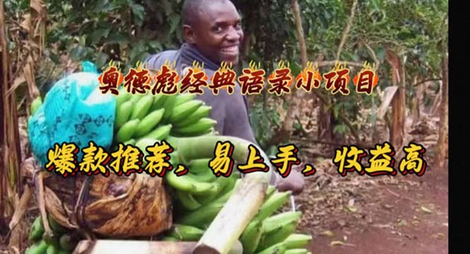 奥德彪经典语录小项目，爆款推荐，易上手，收益高 - 中创网-中创网