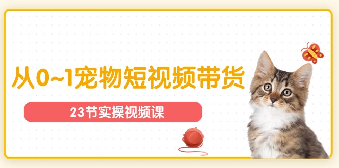 宠物行业从0~1宠物短视频带货实操课 - 中创网-中创网