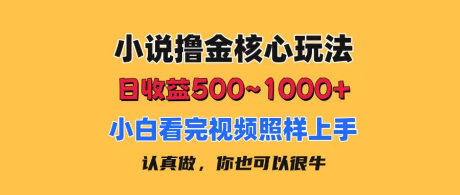 小说撸金核心玩法，日收益500-1000+，小白看完照样上手，0成本有手就行 - 中创网-中创网