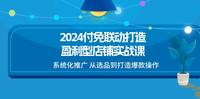 2024付免联动-打造盈利型店铺实战课，系统化推广 从选品到打造爆款操作 - 中创网-中创网