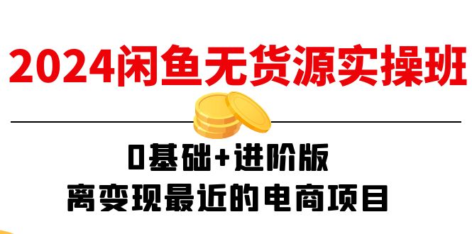2024闲鱼-无货源实操班：0基础+进阶版，离变现最近的电商项目 - 中创网-中创网