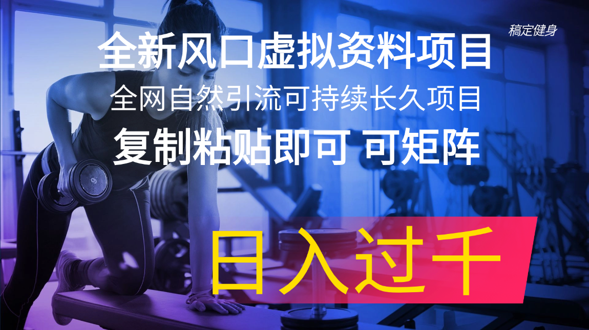 图片[1]-全新风口虚拟资料项目 全网自然引流可持续长久项目 复制粘贴即可可矩阵… - 中创网-中创网