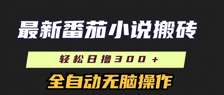 最新番茄小说搬砖，日撸300＋！全自动操作，可矩阵放大 - 中创网-中创网