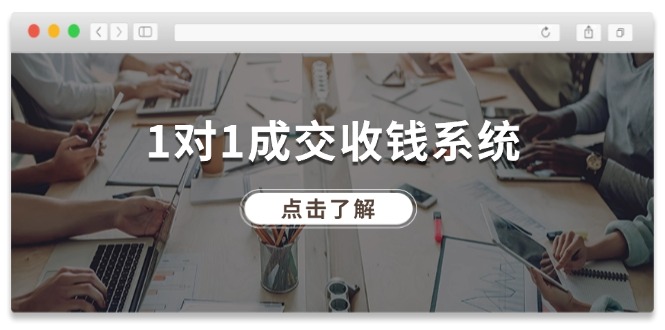 1对1成交 收钱系统，十年专注于引流和成交，全网130万+粉丝 - 中创网-中创网