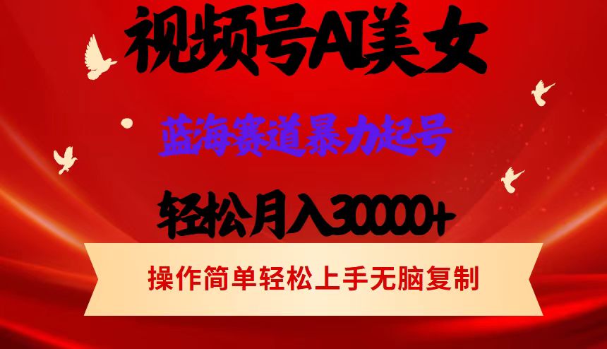 视频号AI美女跳舞，轻松月入30000+，蓝海赛道，流量池巨大，起号猛，当… - 中创网-中创网