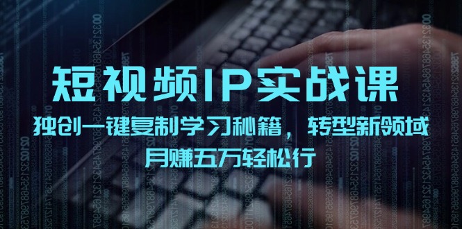 短视频 IP实战课，独创一键复制学习秘籍，转战新领域，月赚五万轻松行 - 中创网-中创网